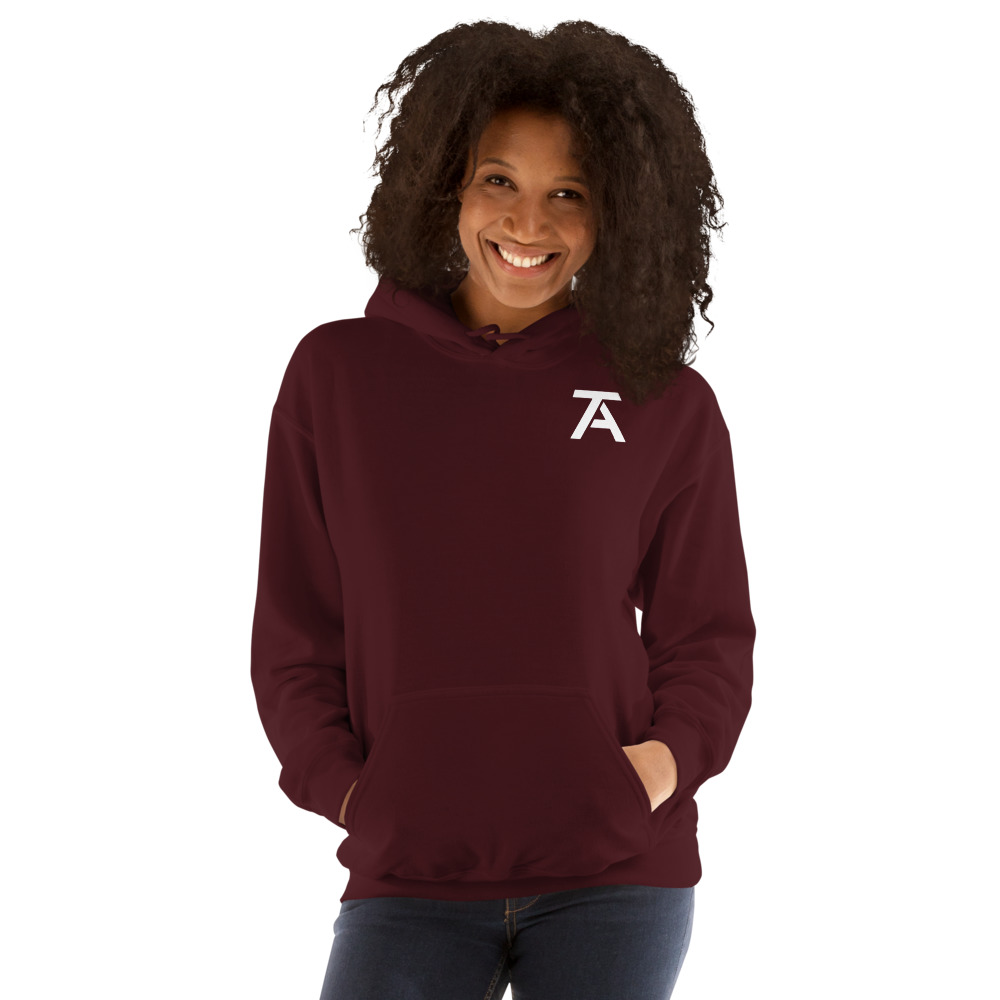 Troy Anderson Jr. Women's Hoodie, White Logo Mini