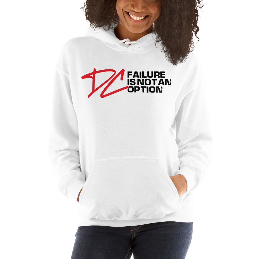 Failure is not an option V#1 by Derrick Curtis Jr Hoodie, Black Logo