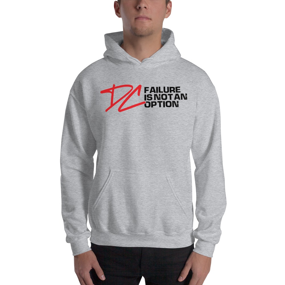 Failure is not an option V#1 by Derrick Curtis Jr Hoodie, Black Logo