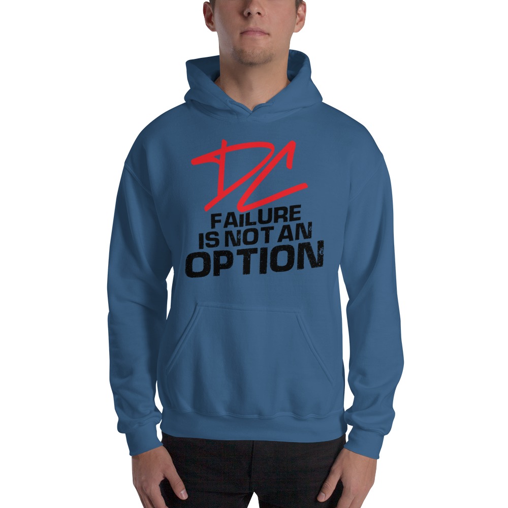Failure is not an option V#2 by Derrick Curtis Jr Hoodie, Black Logo