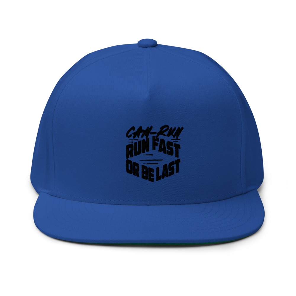  RUN FAST OR BE LAST by Cameron Jackson Hat, Black Logo