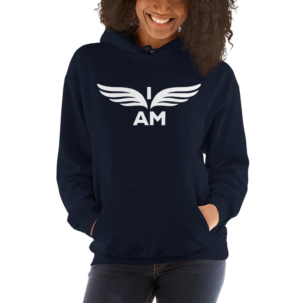 I-AM by Darran Hall Hoodie, White Logo
