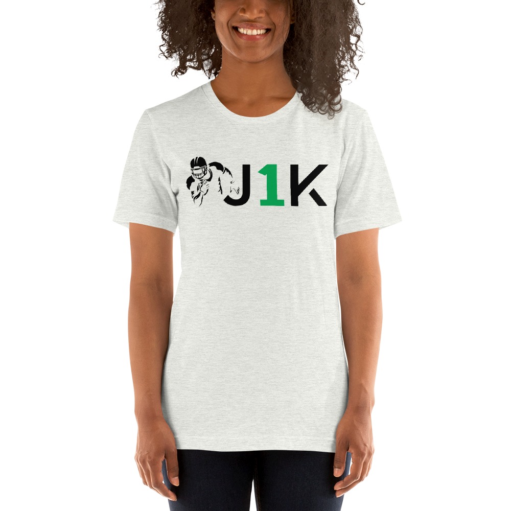 "J1K" V#8 by Jalen Frye Women's T-Shirt, Green Logo on MILLIONS "J1K" V#8 by Jalen Frye Women's T-Shirt, Green Logo