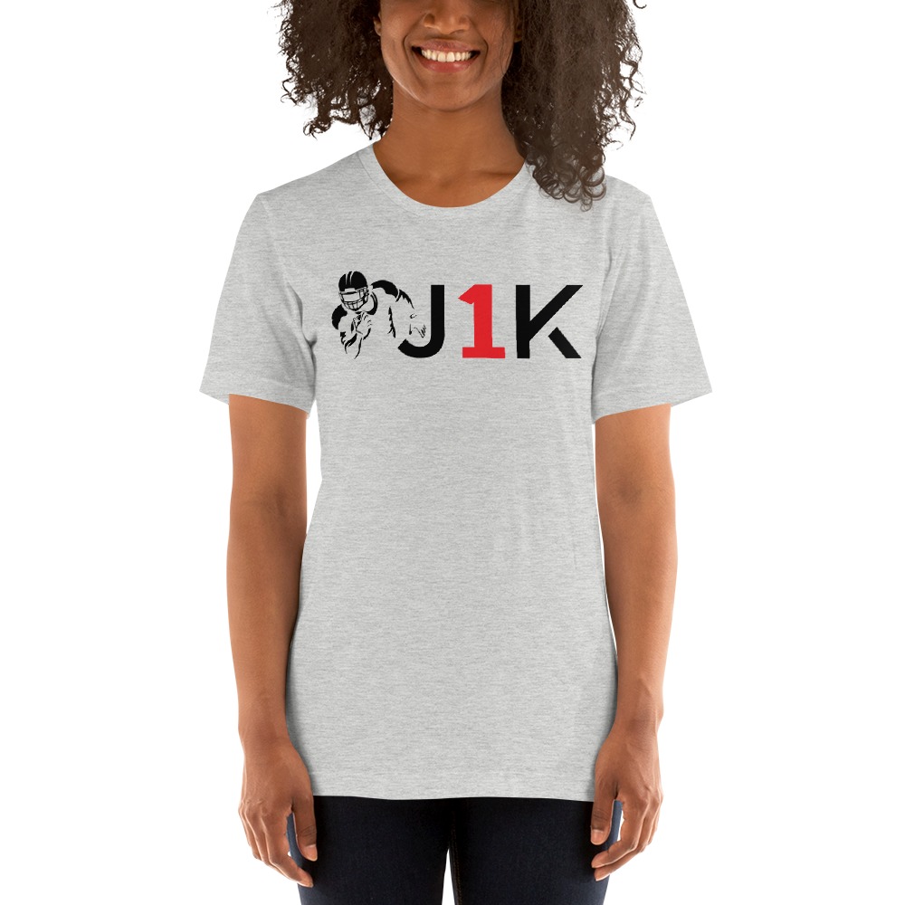 "J1K" V#7 by Jalen Frye Women's T-Shirt, Red Logo on MILLIONS "J1K" V#7 by Jalen Frye Women's T-Shirt, Red Logo