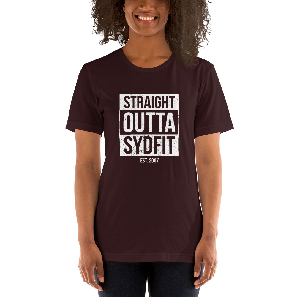 Straight Outta SydFIT, T-Shirt, White Logo
