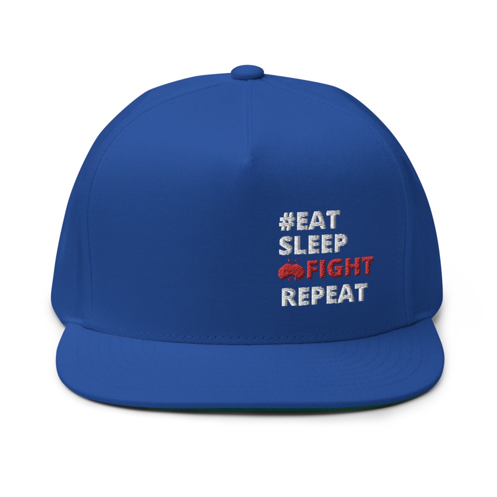 PBC Eat, Sleep, Fight, Repeat Hat, White Logo