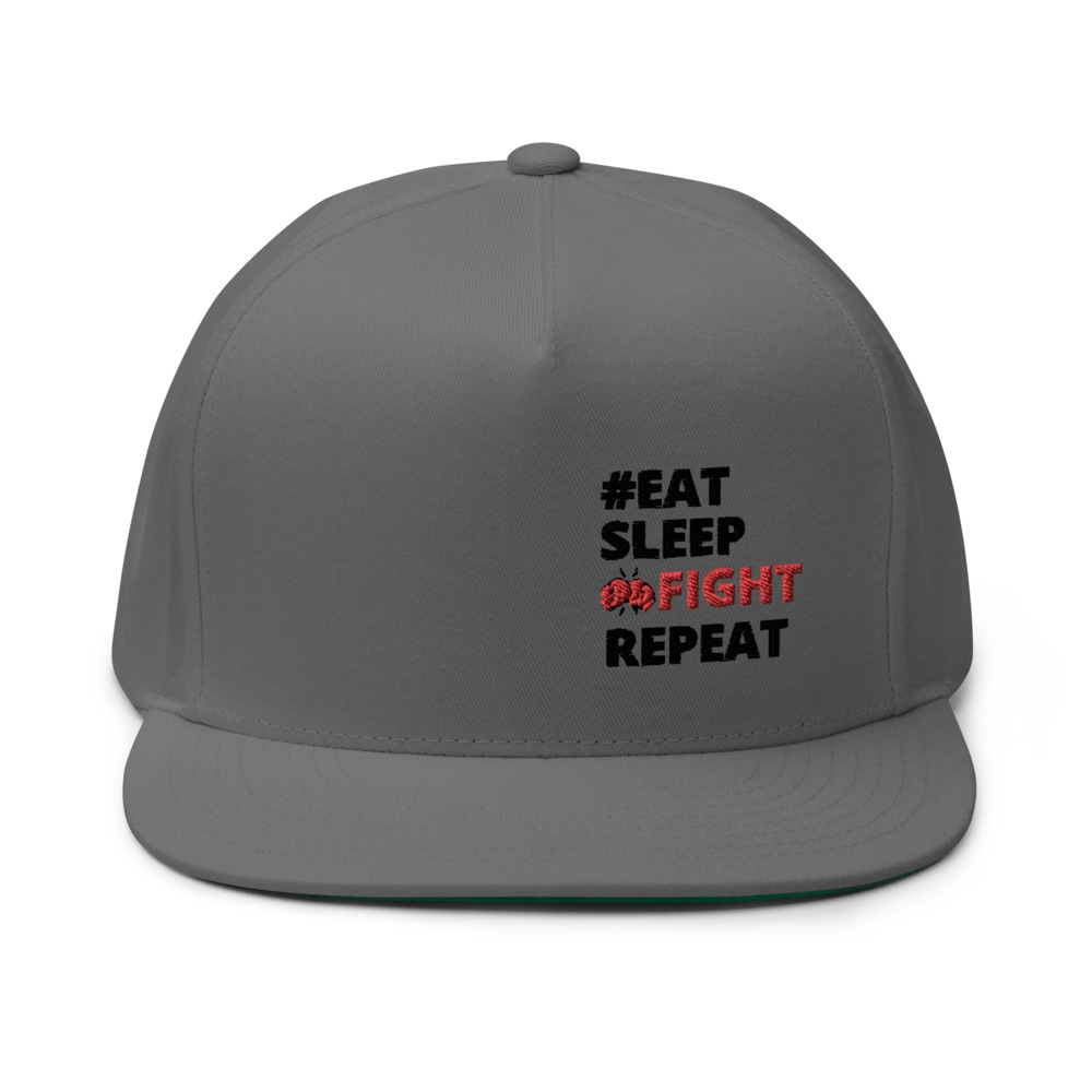  PBC Eat, Sleep, Fight, Repeat Hat, Black Logo