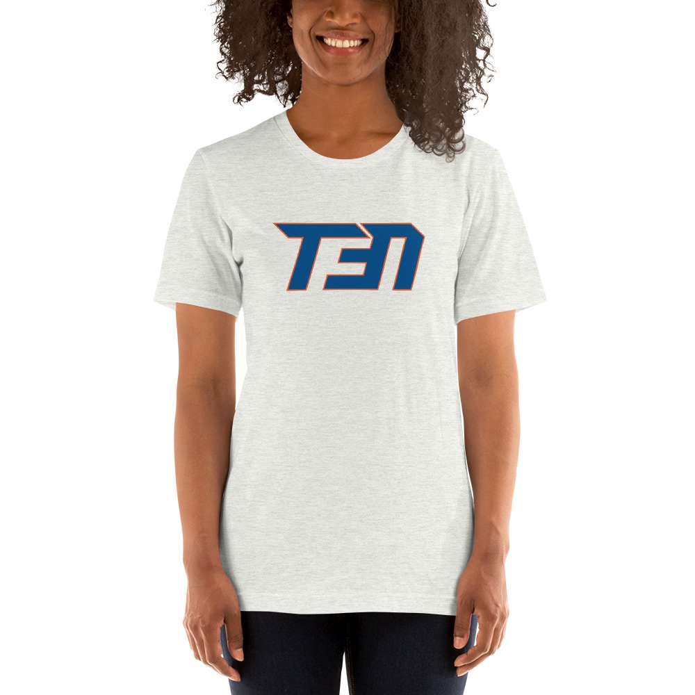 Tomas Nido, Women's T-Shirt, Blue and Orange Logo