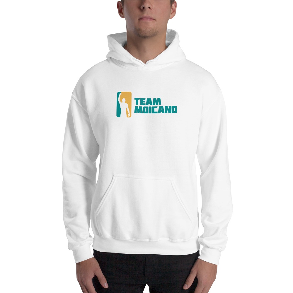 Team Moicano Hoodie, White Logo