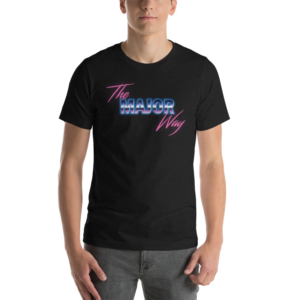 "The Major Way" by Jalil Hackett Men's T-Shirt , Light Pink Logo