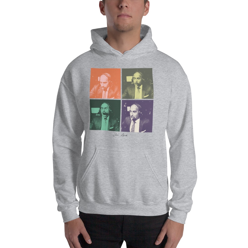 Jon Anik Faces Men's Hoodie , Black Logo