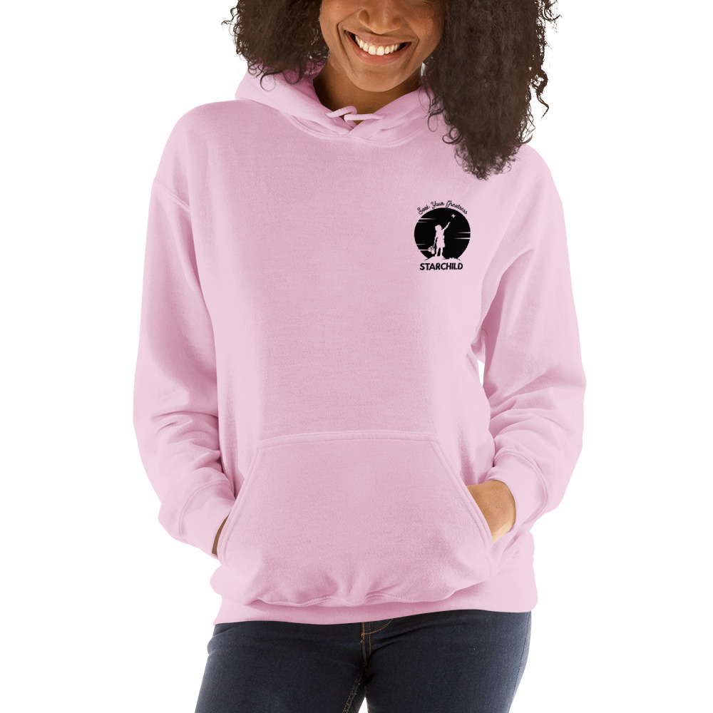 "Starchild " by Mitch Louis-Charles Hoodie, Black Logo