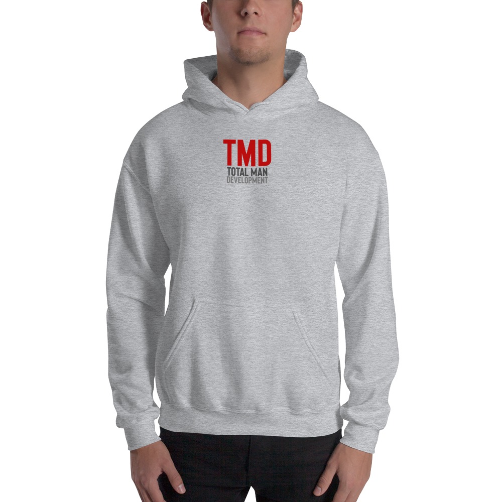 TMD by Ezra Millington Hoodie , Red Logo