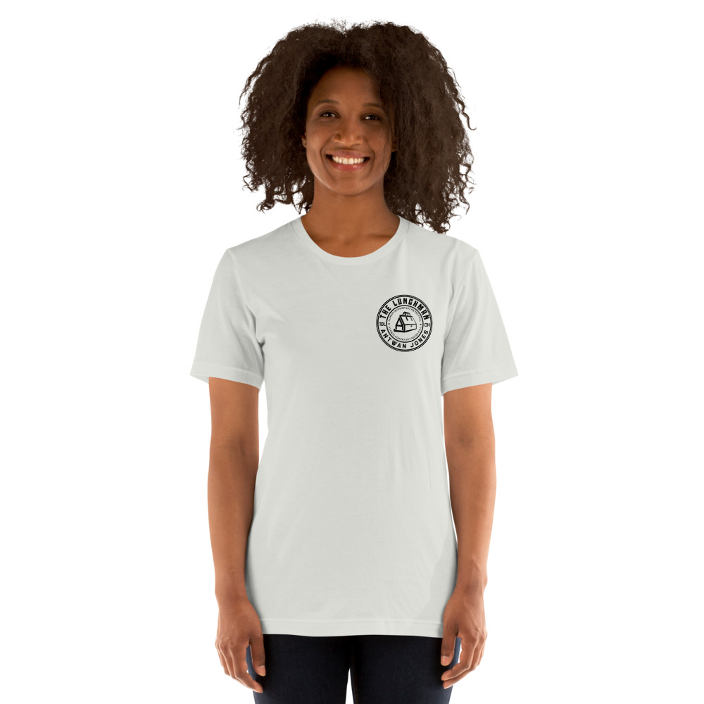 Lunchman by Antwan Jones, Women's T-Shirt, Black Mini Logo
