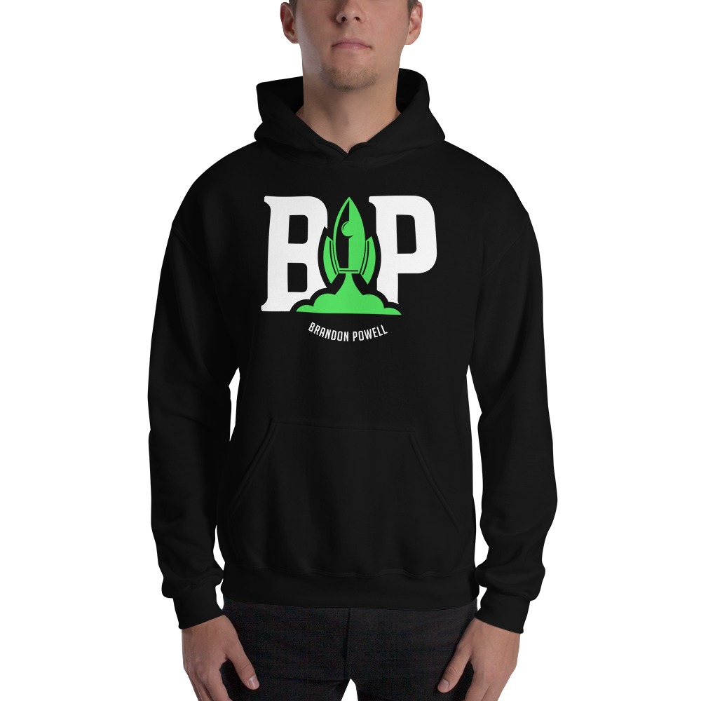 Brandon Powell Hoodie, White Logo