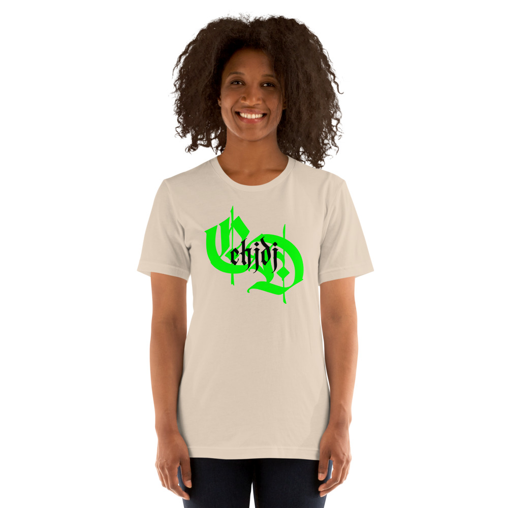 Chidi Ahanotu, Women's T-Shirt, Green Logo on MILLIONS Chidi Ahanotu, Women's T-Shirt, Green Logo