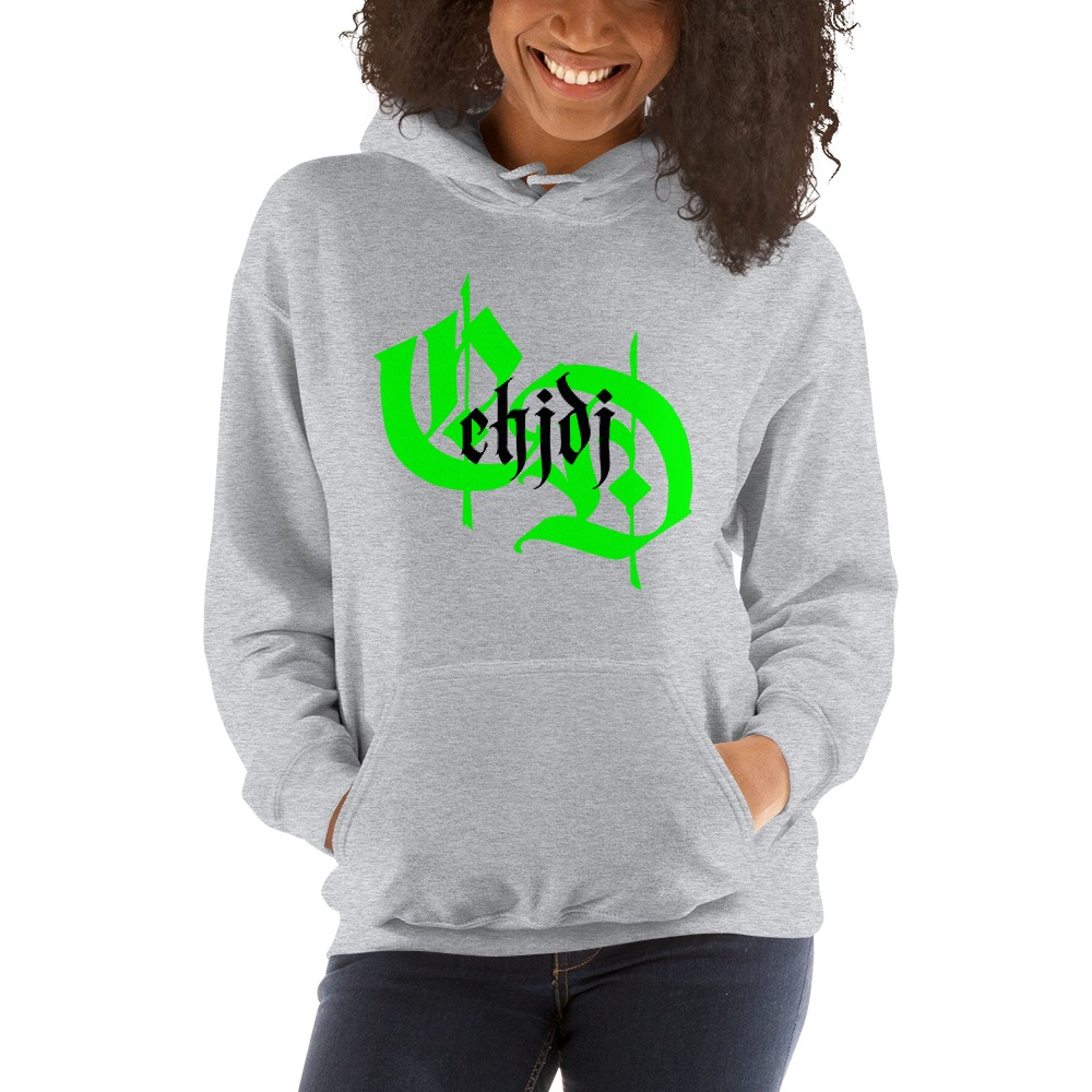 Chidi Ahanotu, Hoodie, Green Logo on MILLIONS Chidi Ahanotu, Hoodie, Green Logo