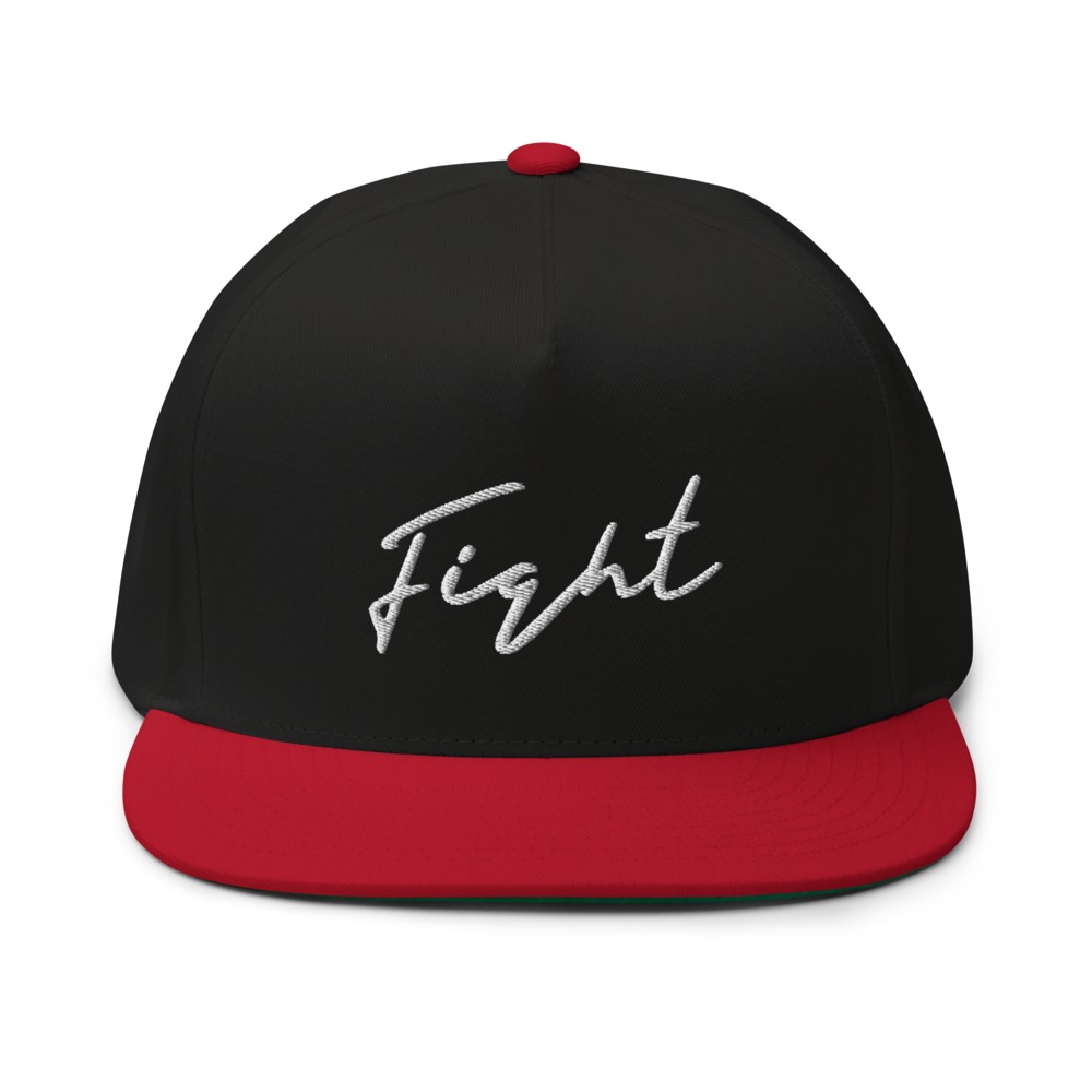 Fight Hat by Jordyn Konrad, White Logo