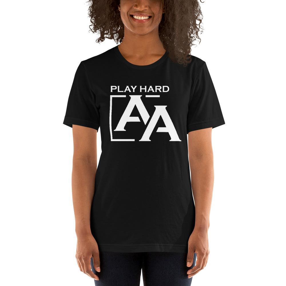 Play Hard by Alfred Anderson Women's T-Shirt, White Logo