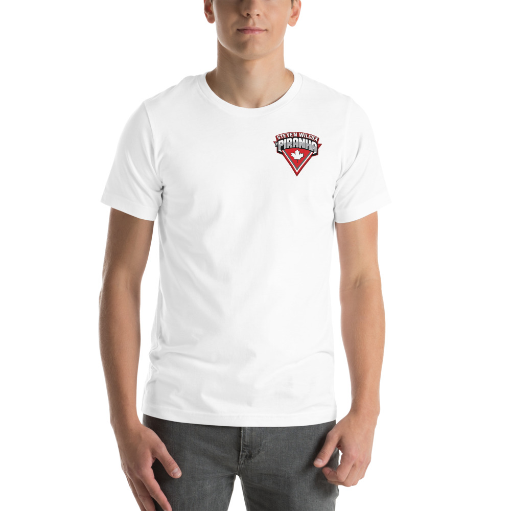 Steven "The Piranha" Wilcox Men's T-Shirt, Mini Logo Side