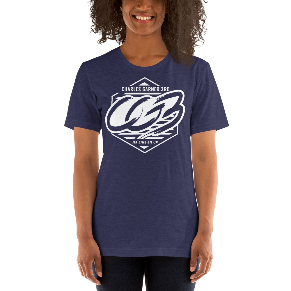 MR.LINE EM UP by Charles Garner T-Shirt, White Logo
