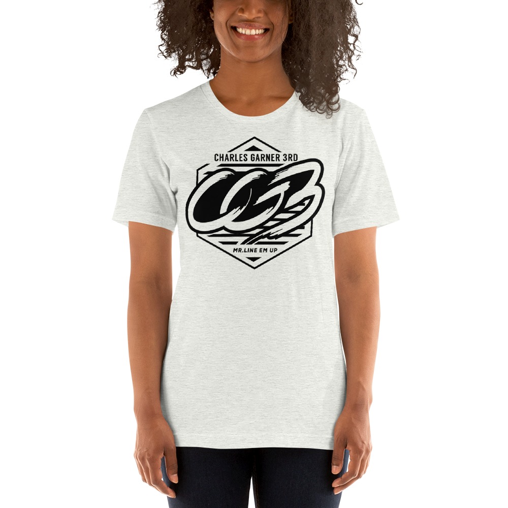 MR.LINE EM UP by Charles Garner T-Shirt, Black Logo