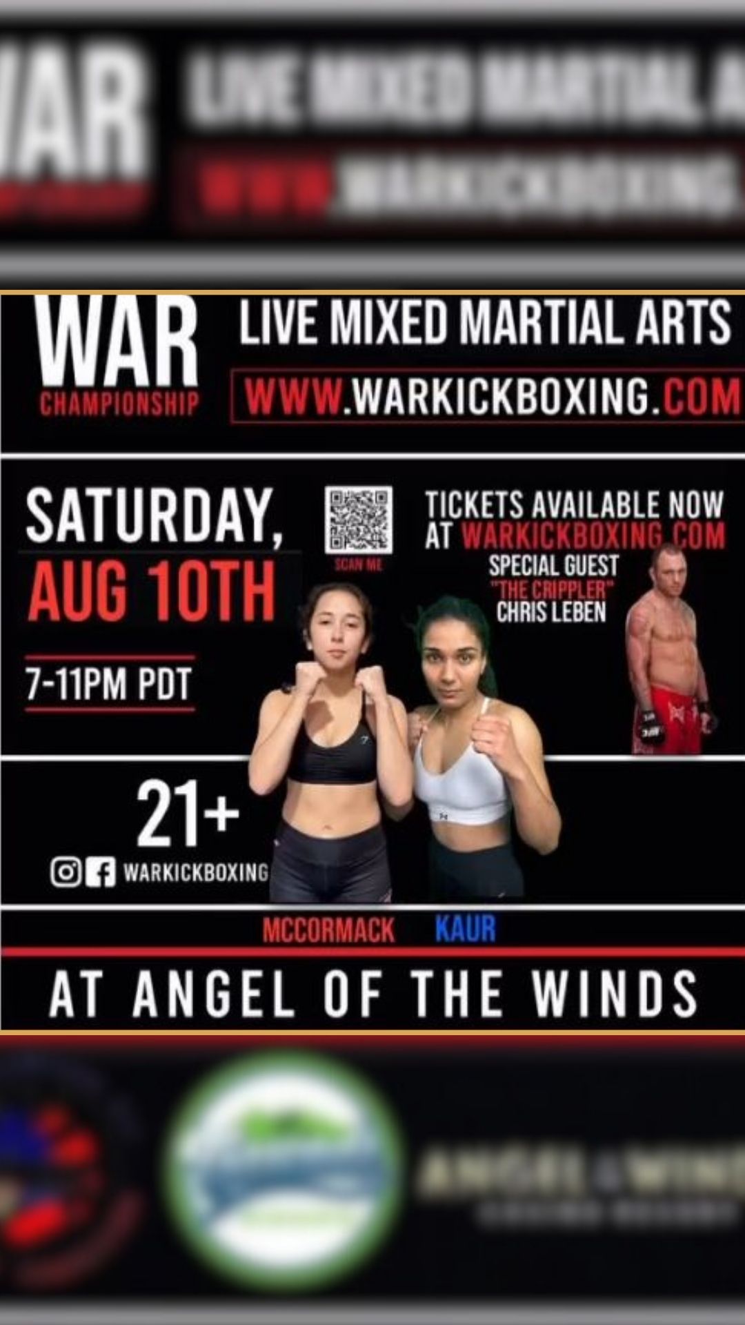 WAR KICKBOXING: McCormack vs Kaur H...